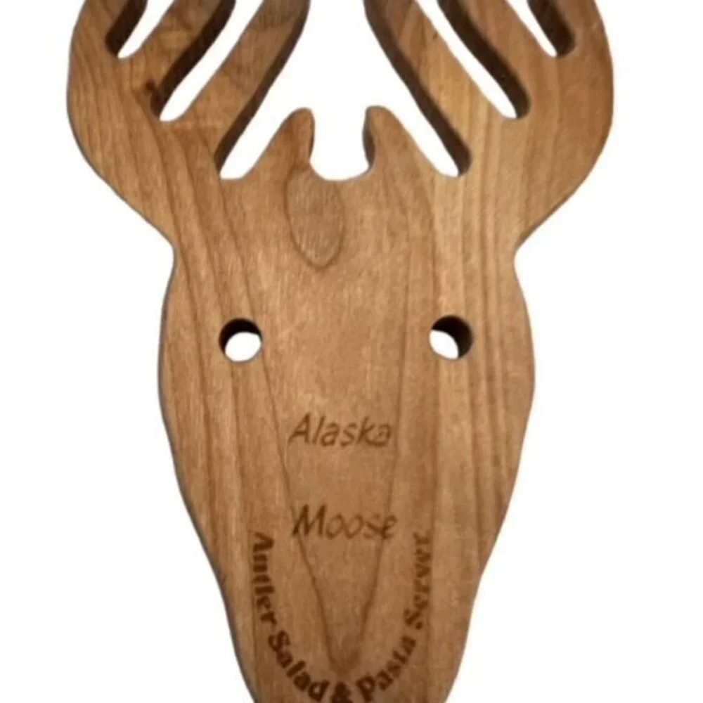 Alaska‎ Moose Antlers Alaska JACK’S Salad Pasta Servers Great GIFT Lodge CABIN